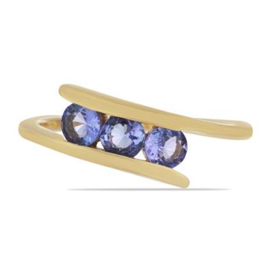 BUY NATURAL TANZANITE GEMSTONE RING IN GOLD-PLATED SILVER – WHOLESALE B2B JEWELRY | JEWELPIN